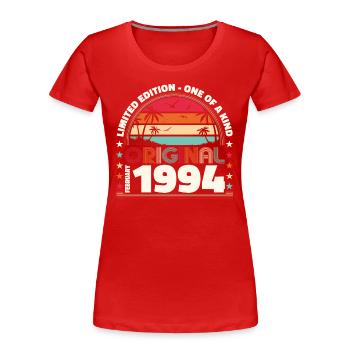 30. Geburtstag Original Februar Jahrgang 1994 - Frauen Premium Bio T-Shirt -  - Vorne - Mia (176cm)