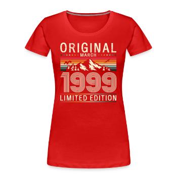 25th Birthday Original March Volume 1999 - Women's Premium Organic T-Shirt - navy - Front - Mia (176cm)