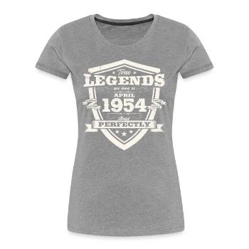 70. Geburtstag Mann Legende April Jahrgang 1954 - Frauen Premium Bio T-Shirt - Navy - Vorne - Mia (176cm)