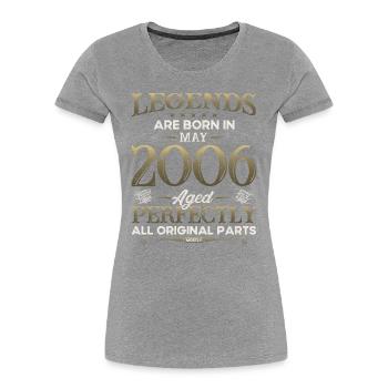 18. Geburtstag Mann Legende Mai Jahrgang 2006 - Frauen Premium Bio T-Shirt - Navy - Vorne - Mia (176cm)