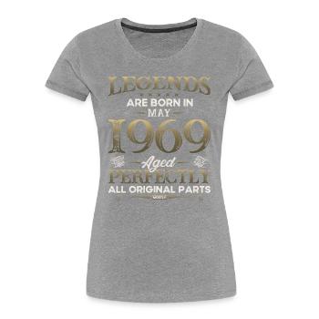 55. Geburtstag Mann Legende Mai Jahrgang 1969 - Frauen Premium Bio T-Shirt - Navy - Vorne - Mia (176cm)