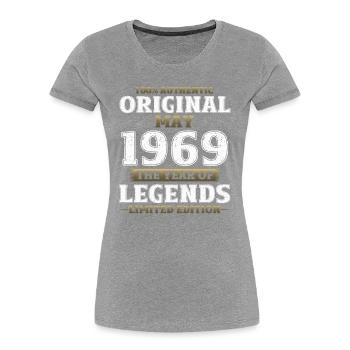 55. Geburtstag Mann Legende Mai Jahrgang 1969 - Frauen Premium Bio T-Shirt - Navy - Vorne - Mia (176cm)