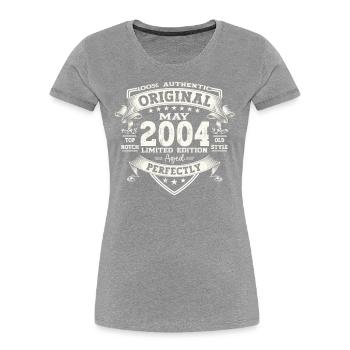 Birthday 2004 May 2004 Year 2004 Legend 04 - Women's Premium Organic T-Shirt - navy - Front - Mia (176cm)