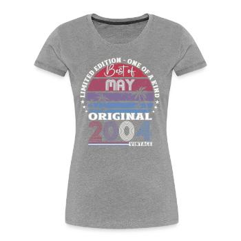 Geburtstag 2004 Mai 2004 Vintage 2004 Legende 04 - Frauen Premium Bio T-Shirt - Navy - Vorne - Mia (176cm)
