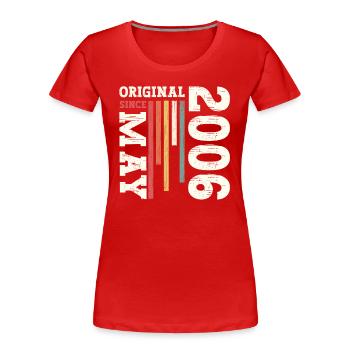 Original May 2006 Vintage 2006 Birthday 2006 - Women's Premium Organic T-Shirt - navy - Front - Mia (176cm)