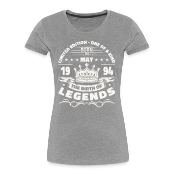 Legend May 1994 Vintage 1994 Birthday 1994 - Women's Premium Organic T-Shirt - navy - Front - Mia (176cm)