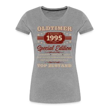 Millésime 1995 Cru 1995 Anniversaire 1995 - T-shirt bio Premium Femme - bleu marine - Devant - Mia (176cm)