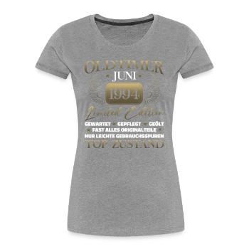Oldtimer Juni 1994 Jahrgang 1994 30. Geburtstag 94 - Frauen Premium Bio T-Shirt - Navy - Vorne - Mia (176cm)
