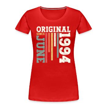 Original juin 1994 Né en 1994 30e anniversaire 94 - T-shirt bio Premium Femme - bleu marine - Devant - Mia (176cm)