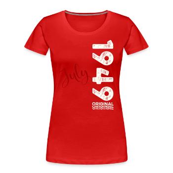 75th Birthday Legend July 1949 Born 1949 - Women's Premium Organic T-Shirt -  - Front - Mia (176cm)