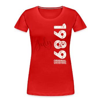 35e anniversaire Original juillet 1989 Né en 1989 - T-shirt bio Premium Femme - bleu marine - Devant - Mia (176cm)