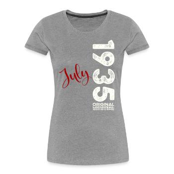 90 Anniversaire Homme Légende Juillet 1935 Millésime 1935 - T-shirt bio Premium Femme - bleu marine - Devant - Mia (176cm)