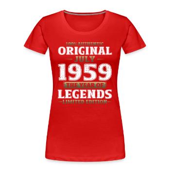 65th Birthday, Born 1959 ORIGINAL 1959 - Women's Premium Organic T-Shirt - navy - Front - Mia (176cm)
