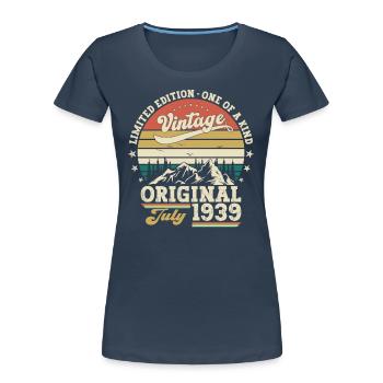 85th Birthday Original July 1939 Born 1939 - Women's Premium Organic T-Shirt - navy - Front - Mia (176cm)