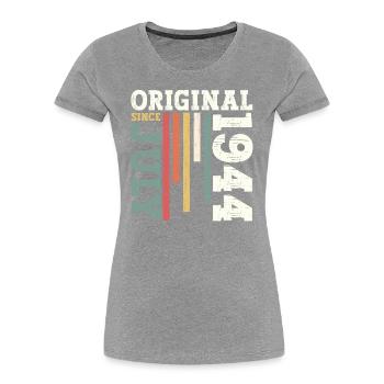 80th Birthday Original July 1944 Born 1944 - Women's Premium Organic T-Shirt - navy - Front - Mia (176cm)