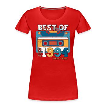 30. Geburtstag Kassette Juli 1994 Jahrgang 1994 - Frauen Premium Bio T-Shirt - Navy - Vorne - Mia (176cm)