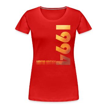 30ème Anniversaire Original 1994 Millésime 1994 - T-shirt bio Premium Femme - bleu marine - Devant - Mia (176cm)