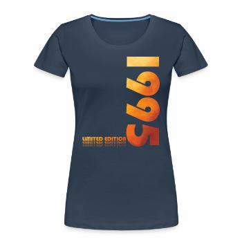 30th Birthday Original 1995 Vintage 1995 - Women's Premium Organic T-Shirt - navy - Front - Mia (176cm)