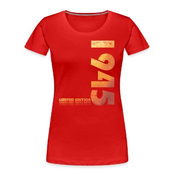 Original 1945 Vintage 1945 Birthday 1945 - Women's Premium Organic T-Shirt - navy - Front - Mia (176cm)