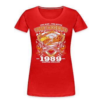 35ème Anniversaire Original Vintage 1989 Artisan - T-shirt bio Premium Femme - bleu marine - Devant - Mia (176cm)