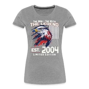 20th Birthday Year 2004 Vintage 2004 Legend - Women's Premium Organic T-Shirt - navy - Front - Mia (176cm)