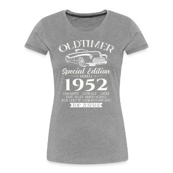 Oldtimer 1952 Jahrgang 1952 72. Geburtstag 1952 - Frauen Premium Bio T-Shirt - Navy - Vorne - Mia (176cm)