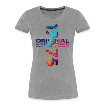 50ème Anniversaire Année 1975 Cru 1975 Original - T-shirt bio Premium Femme - bleu marine - Devant - Mia (176cm)
