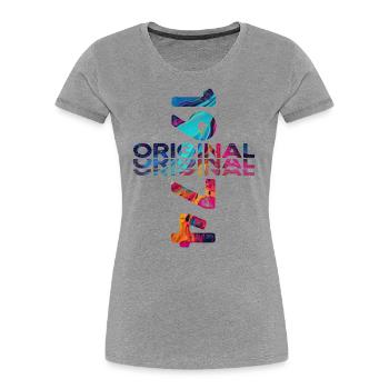 50ème Anniversaire Année 1974 Millésime 1974 Original - T-shirt bio Premium Femme - bleu marine - Devant - Mia (176cm)
