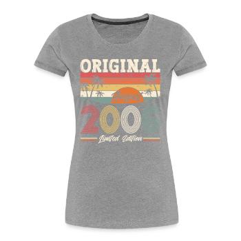 18ème anniversaire Original Août 2006 Millésime 2006 - T-shirt bio Premium Femme - bleu marine - Devant - Mia (176cm)