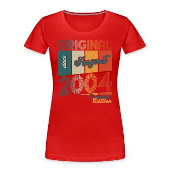 20th Birthday Original August 2004 Vintage 2004 - Women's Premium Organic T-Shirt - navy - Front - Mia (176cm)