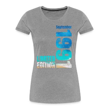 33rd birthday September 1991 Born 1991 - Women's Premium Organic T-Shirt - navy - Front - Mia (176cm)