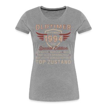 30. Geburtstag Oldtimer September 1994 Jahrgang 94 - Frauen Premium Bio T-Shirt - Navy - Vorne - Mia (176cm)