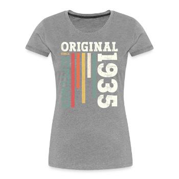 Légende du 90e anniversaire Septembre 1935 Tome 35 - T-shirt bio Premium Femme - bleu marine - Devant - Mia (176cm)