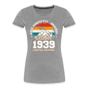 85th Birthday Legend October 1939 Volume 39 - Women's Premium Organic T-Shirt - navy - Front - Mia (176cm)