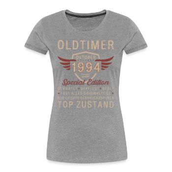 30. Geburtstag Oldtimer Oktober 1994 Jahrgang 94 - Frauen Premium Bio T-Shirt - Navy - Vorne - Mia (176cm)