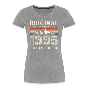 30th Birthday Legend October 1995 Volume 95 - Women's Premium Organic T-Shirt - navy - Front - Mia (176cm)