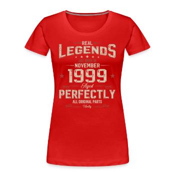 25th Birthday Original November 1999 Volume 99 - Women's Premium Organic T-Shirt - navy - Front - Mia (176cm)