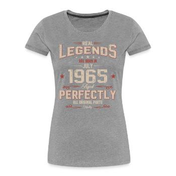 60th Birthday Original July Vintage 1965 - Women's Premium Organic T-Shirt - navy - Front - Mia (176cm)