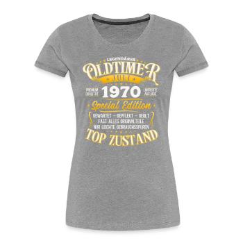 55. Geburtstag Oldtimer Juli Jahrgang 1970 - Frauen Premium Bio T-Shirt - Navy - Vorne - Mia (176cm)