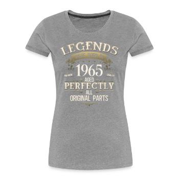 60th Birthday Original Vintage 1965 - Women's Premium Organic T-Shirt - navy - Front - Mia (176cm)