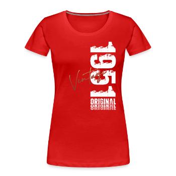 74th Birthday Original Vintage 1951 - Women's Premium Organic T-Shirt - navy - Front - Mia (176cm)