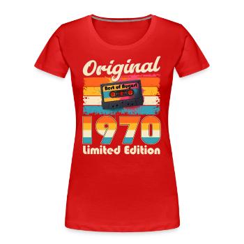 55th Birthday Original August 1970 - Women's Premium Organic T-Shirt -  - Front - Mia (176cm)