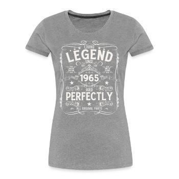 60th Birthday Original Vintage 1965 - Women's Premium Organic T-Shirt - navy - Front - Mia (176cm)