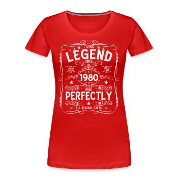 45th Birthday Original Vintage 1980 - Women's Premium Organic T-Shirt - navy - Front - Mia (176cm)