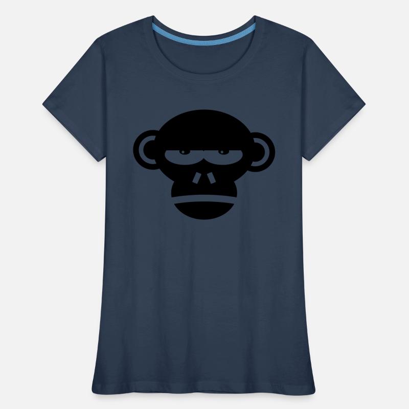 Grumpy Monkey Face Affe Geschenk Geschenkidee Frauen Premium Bio T-Shirt