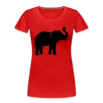 elefant_002 - T-shirt bio Premium Femme - bleu marine - Devant - Mia (176cm)