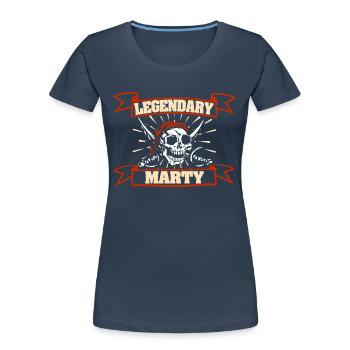 Gift for Marty - Women's Premium Organic T-Shirt - navy - Front - Mia (176cm)