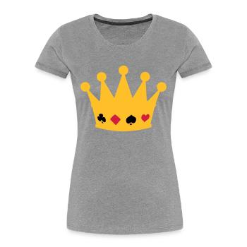 couronne poker crown - T-shirt bio Premium Femme - bleu marine - Devant - Mia (176cm)