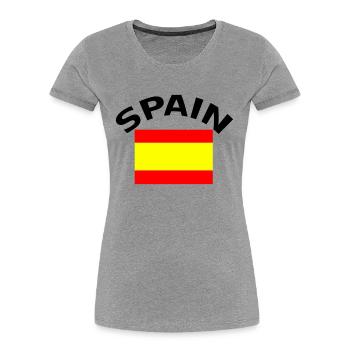 Espagne, Espagne, Espana, drapeau, drapeau - T-shirt bio Premium Femme - bleu marine - Devant - Mia (176cm)