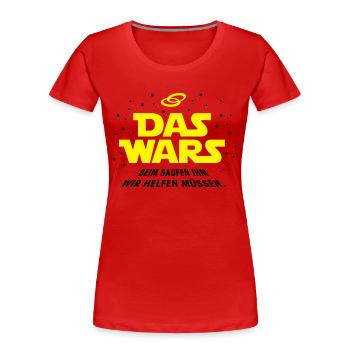Das Wars Saufen - Frauen Premium Bio T-Shirt - Navy - Vorne - Mia (176cm)